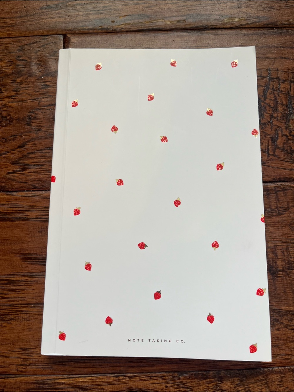 Special Lined Strawberry Composition Notebook White- West Emory